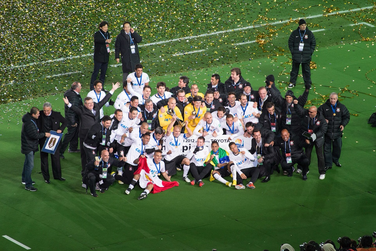 The iconic gold world cup trophy representing international glory